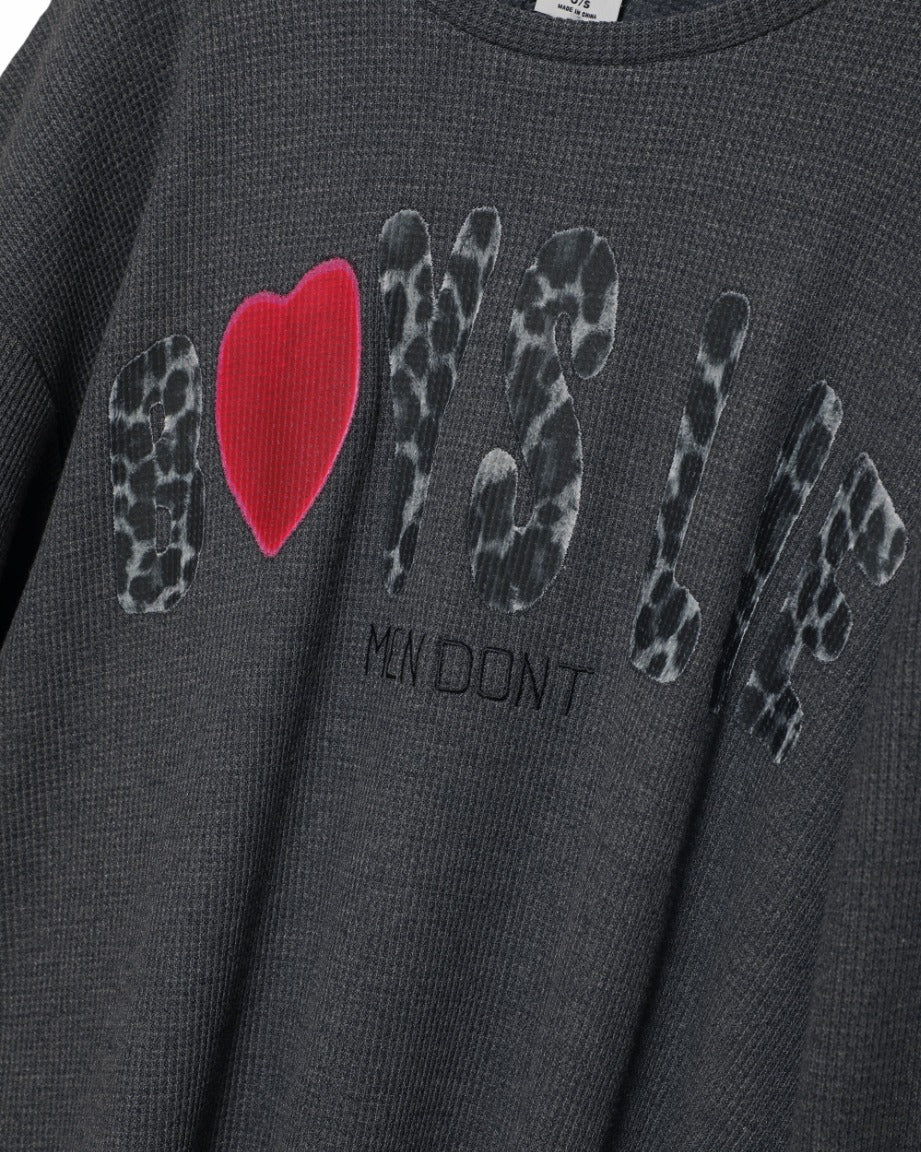 Charcoal Grey Caitlyn Coded Thermal Longsleeve - Image 3