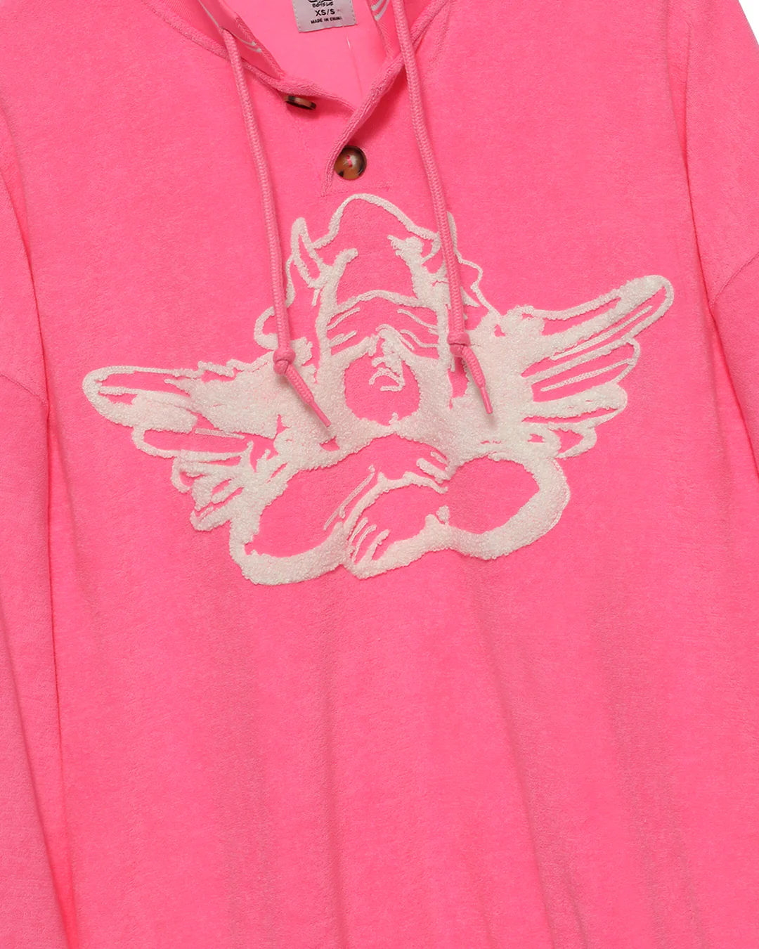 Cherub University Pink Henley Crewneck - Image 3