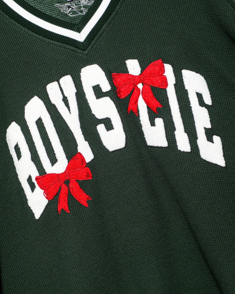 Green Wrap Me In A Bow Hayley V-Neck - Image 3